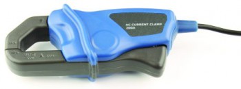 TA138 交流有效值电流钳 图像显示了一个钳口闭合的蓝色和黑色电流钳